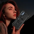 thumbnail image 6 of Designed for Samsung Galaxy A16 5G/4G Armor Case with Camera Cover Stand, Shockproof Protection, Support Magnetic Wireless Charger Rugged Cover for A16 5G/4G, Support Car Magnetic Holder - Black, 6 of 7