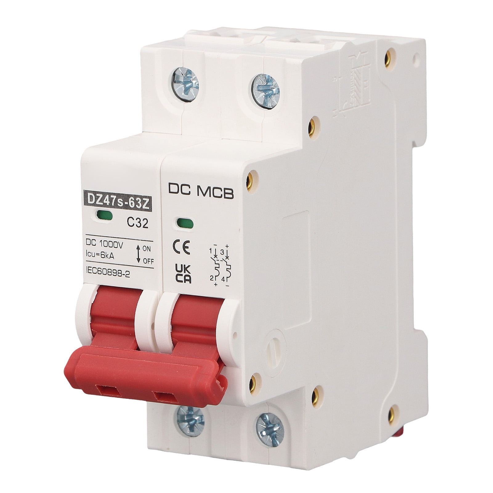 2P Circuit Breaker, Small Circuit Breaker 32A DC1000V For Marine Power System