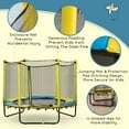 thumbnail image 4 of Qaba Kids Trampoline, Indoor Outdoor Trampoline with Enclosure Net, Yellow, 4 of 10