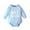 Blue, variant on Elainilye Fashion Baby Girls Boys Cute Bodysuit Spring Long Sleeve Button Sweat Shirt Jumpsuits For 0-12 Months Old Newborn,Brown