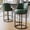 Green, variant on Ninecer 26" Counter Height Bar Stools Set of 2, 360 Swivel Upholstered Bar Chairs with Mid Back, Round Seat, Metal Base, Kitchen Island Counter Stools, Beige