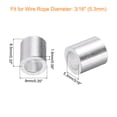 thumbnail image 2 of 60 Pcs Aluminum Crimping Loop Sleeves for 3/16" Diameter Wire Rope, Round Wire Rope Sleeve for Cable Line End, 2 of 6