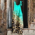 thumbnail image 1 of LOVZFMLL Women's Jumpsuit, Printed Summer Sleeveless Backless Loose Long Romper Green, L, 1 of 5