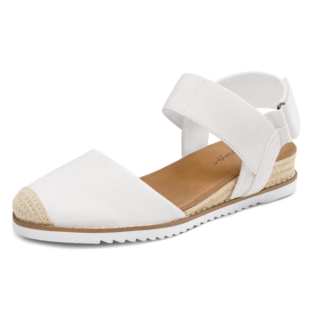 Sandalias mysoft para mujer, cuña baja, punta cerrada, cómodas