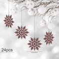 thumbnail image 3 of Copo De Nieve Con Purpurina Navideña, Adornos Colgantes De Copo De Nieve Brillantes Para Decoración Navideña De Ventanas De Árboles De Navidad, Manualidades, Bodas Y Adornos, 24 Pi, 3 of 4