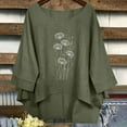 thumbnail image 1 of Ailaofu Hauts d'Été pour Femmes 2026 Col Rond Manches Mi-Longues Blouses Mode Printemps, 1 of 7