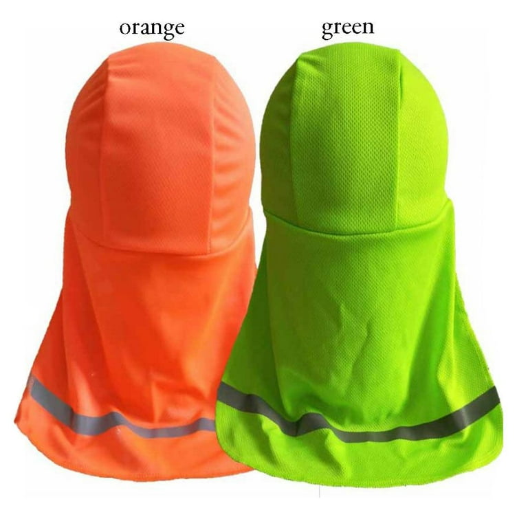 Hot with Reflective Stripe UV Protection Cooling Breathable Skull Caps Elastic Sun Shade Hat Sun Runner Cap Neck Wrap ORANGE Walmart