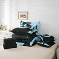 thumbnail image 4 of Erosebridal Minimalst Bedding Sets Full Size, Futuristic Geometric Comforter Sets with Sheets, Mid Century Decor, Reversible 7pcs, 4 of 5