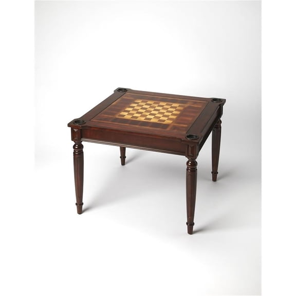 Maklaine Modern / Contemporary Multi-Game Card Table - Cherry Brown