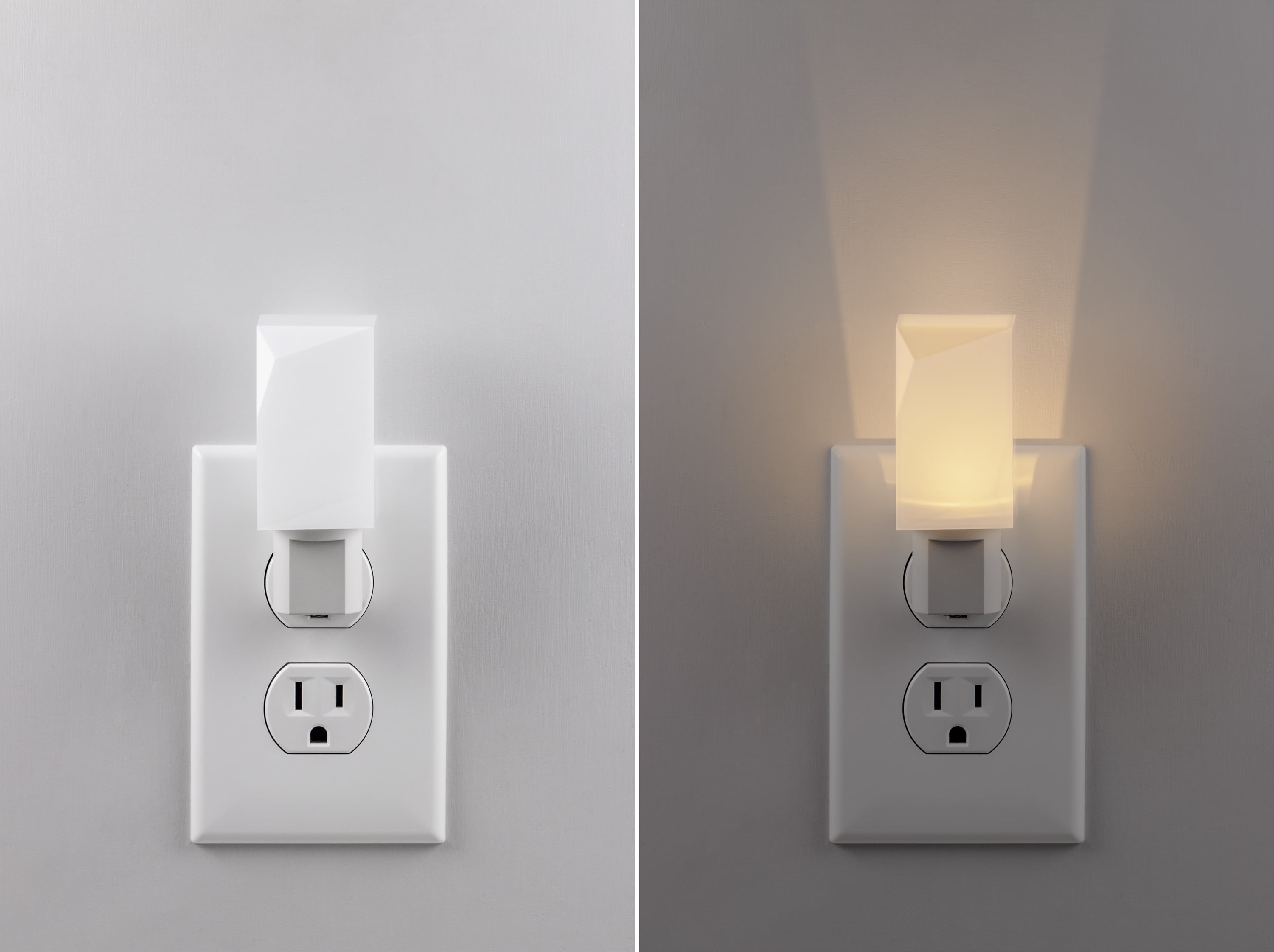 (3 pack) Great Value LED Night Light, Light Sensing, Soft White, 6 in, 2.83 in