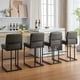thumbnail image 4 of Kojooin Moderno Taburete de Bar de Piel Sintética de 24" con Respaldo, Estructura de Metal, Diseño Ergonómico, Perfecto para Islas de Cocina y Bares Domésticos, 4 of 6