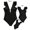 Black, variant on GYRATEDREAM Mommy and Me Swimsuit One Piece Solid Color V Neck Bathing Suits Family Matching Swimwear Monokini