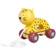 thumbnail image 1 of Orange Tree Toys: Pull Along: Leopardo - Juguete de madera, colorido personaje con ruedas, empujar y tirar, fomenta los primeros pasos, certificado FSC, niños pequeños y mayores de 1 año, 1 of 5