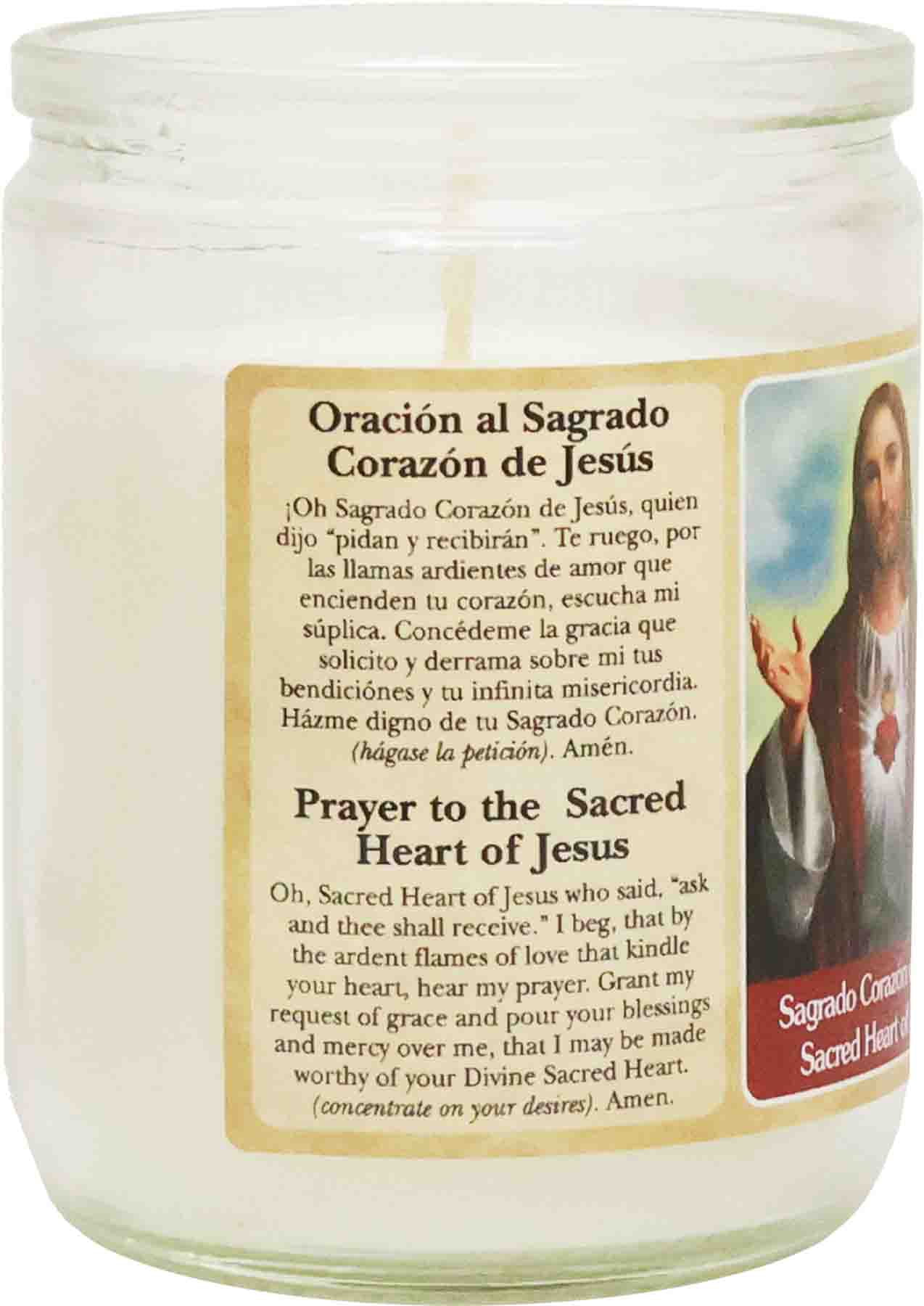 (6 pack) Sacred Heart Red Religious Candle, 3.25 Inch