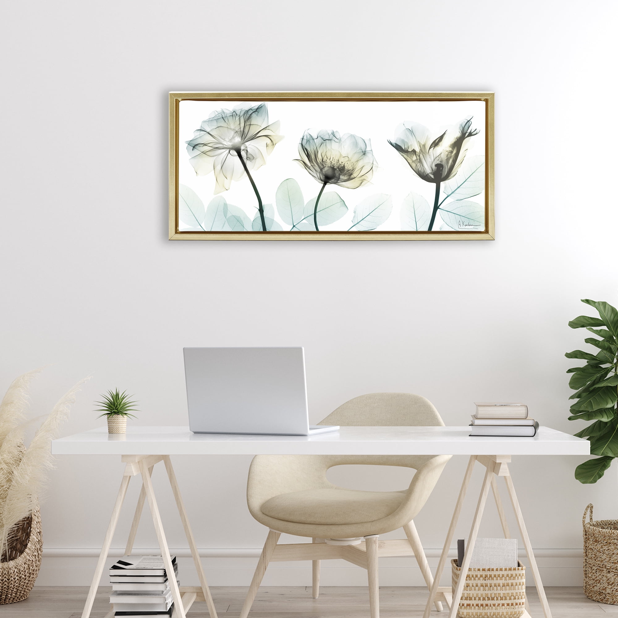Stupell Industries Jewels Of Passion Gold Framed Floater Canvas Wall Art, design by Albert Koetsier
