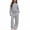 Gray, variant on Girls Sweatsuit Fashion 2 Piece Hoodie and Sweatpants Set 5-13 Years | Girls Athletic Sets Hooded Sweatshirts and Wide Leg Joggers Warm Tracksuit with Pockets Fall Winter Back to School Clothes