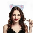 thumbnail image 1 of Fiudx Diadema y Orejas de Gato, Suave y Peluda, Accesorio de Moda para Disfraz, Bonita Herramienta de Maquillaje para El Cuidado de La Piel, Regalo para Adolescentes, Diseño Ajustable., 1 of 7