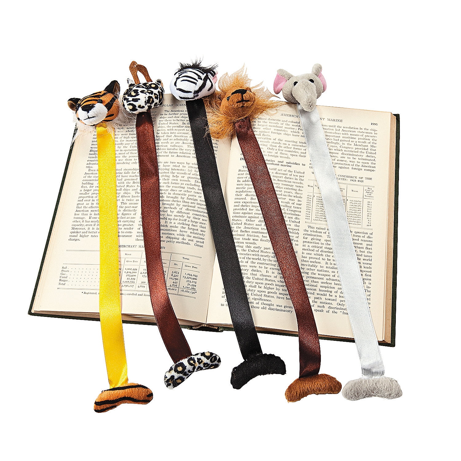 plush animal bookmarks