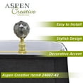 thumbnail image 5 of Aspen Creative 24007-42 Charcoal Grey Faceted Crystal Lamp Finial in Brass Plated Finish, 2 1/4" Tall (2 Pack), 5 of 6