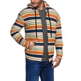 thumbnail image 2 of Vsdgher Colorful Pastel Stripes Mens Hoodies Zip Hoodie, Hoodies for Men, Zip-up Hooded Sweatshirt-X-Large, 2 of 5
