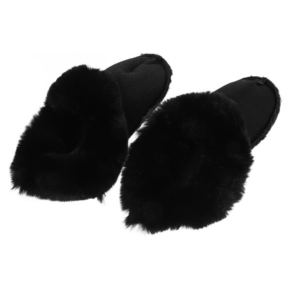 KAKOWELY 1 Pair Soft Black Plush Shoe Liners Warm Cozy Insoles for Shoes with Detachable, Easy to Clean Design