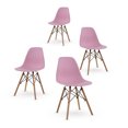 thumbnail image 1 of Silla Minimalista Estilo Moderno 4 piezas Rosa Mirel Minimalista, 1 of 8