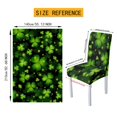 thumbnail image 6 of Xoenoiee Green Shamrock Print Chair Covers Set of 6 and Table Cloth, Stretch Chair Slipcovers Table Cloth St. Patrick's Day Decor, Washable Removable Chair Protector Chair Covers for Dining Room, 6 of 6