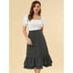 thumbnail image 4 of AllegK Falmidi fluicon dobladillo con volantes escalonados y cintuelástiestampapamujer Corazón negro XS, 4 of 6