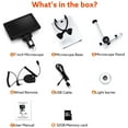 thumbnail image 6 of TOMLOV DM9 7" LCD Digital Microscope 1200X, 1080P Video Coin Microscope with Metal Stand, 12MP Ultra-Precise Focusing, LED Fill Lights, PC View, Windows/Mac OS Compatible, 32GB SD Card, DM9, 6 of 9