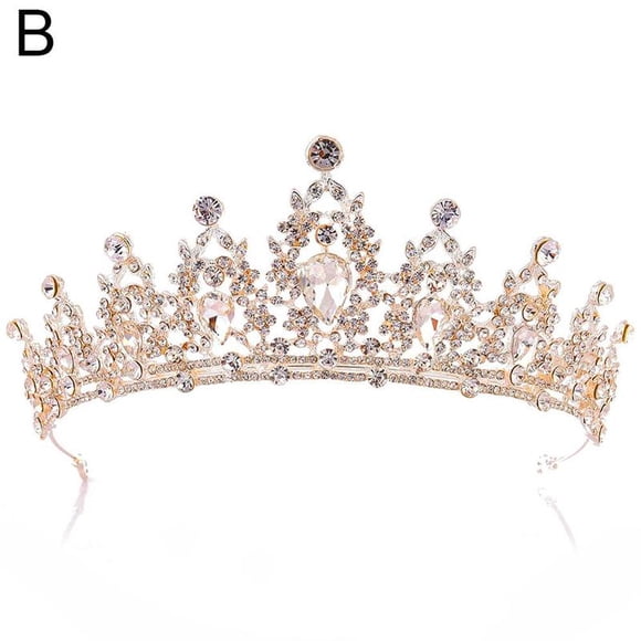 GLIMDA Crystal Crown Wedding Hair Tiara Bridal Tiara Diadem Hair Accessories Head Veil Headpieces Luxurious Wedding Tiaras Jewelry Z8L5