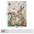 thumbnail image 4 of Chilfamy Rabbits Butterflies Flowers Cozy Blanket Soft Warm Throw Blanket for Travel Camping Lightweight All Seasons Super Soft Blanket 50x60in, 4 of 6