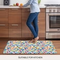 thumbnail image 6 of Colorful Polka Dot Door Mat Indoor Outdoor, Rainbow Polka Dots Watercolor Non Slip Welcome Mat with Rubber Backing, Absorbent Fabric Front Door Mats Entryway Rug for Home Patio Entrance 16"x24", 6 of 8