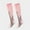 Pink, variant on iHPH7 Striped Compression Socks for Women Men, Knee High Colorful Support Stockings for Nurses Travel Running, Leg Recovery Pink S
