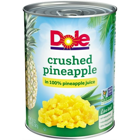 Roasted Pineapple - (4 Pack) Dole Crushed Pineapple in 100% Juice, 20 oz