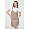 thumbnail image 5 of Vestido tipo jumper de lino Roman Fashion /Juvenil, 33555 (Cafe) cafe G, 5 of 5