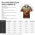 thumbnail image 5 of Honeii Rose Cute Guinea Pig Print Men’s Hawaiian Shirt,Classic Button-Down Short Sleeve Shirt, for Beach, Vacation, and Outdoor Activities,3X-Large, 5 of 7