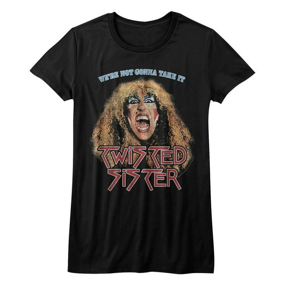 Twisted Sister Not Gonna Take It Black Junior Women's T-Shirt