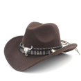 thumbnail image 3 of Chapeau de Cowboy Western Unisexe avec Franges Rose Rouge, 3 of 4