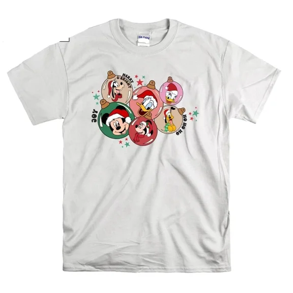 Mickey Friends Christmas T-shirt Men Women Unisex 2025 S-5XL