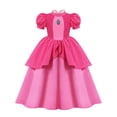 thumbnail image 1 of Vestido de fiesta de princesa Disney para niñas, disfraz de Frozen, Elsa, Rapunzel, Addams, regalo de cumpleaños, 1 of 4