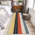 thumbnail image 4 of Modern Bohemian 2'x6' Runner Rugs for Hallway Kitchen Bedside Non Slip, Colorful Minimalist Abstract Paisley Boho Entryway Rug Runners with Rubber Backing, Long Carpet Runner for Laundry Room, 4 of 8