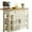 Off White, variant on DWVO Kitchen Storage Cart with Power Outlets, Rolling Kitchen Island with Storage Shelves and Drawers, Blue Gray