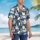 thumbnail image 3 of Fotbe Penguin Arctic Adventure Camisa Hawaiana para Hombre Unisex – Camisa Casual de Verano con Botones de Manga Corta de Algodón y Lino,Small, 3 of 7