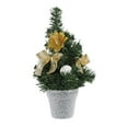 thumbnail image 2 of Hometravel Mini Christmas Tree Plant, Artificial Desktop Holiday Decor, Small Potted Tree Arrangement for Table, Shelf, Indoor Display, 2 of 7
