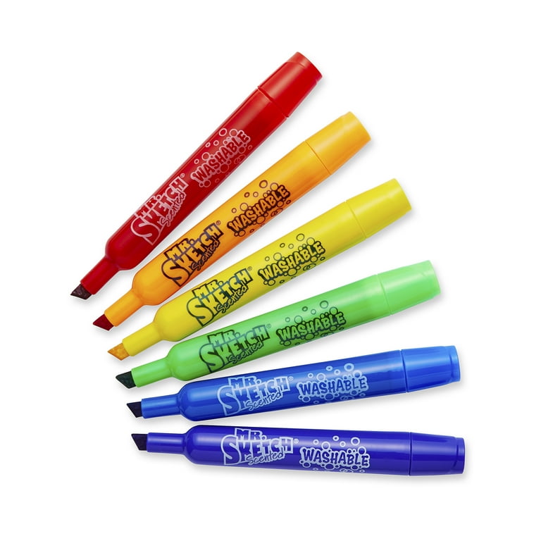 Smarkers - Washable Scented Highlighters, 6 Colors, Large Chisel Tip, 12  Count