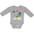 thumbnail image 3 of Inktastic Basketball 1st Birthday for One Year Old Boys Long Sleeve Baby Bodysuit, 3 of 5