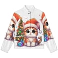 thumbnail image 4 of Jackets for Women Winter Coat Jackets Flannel Stand Collar Jacket(Cute Cat Christmas Decor,Size:S-4XL), 4 of 7