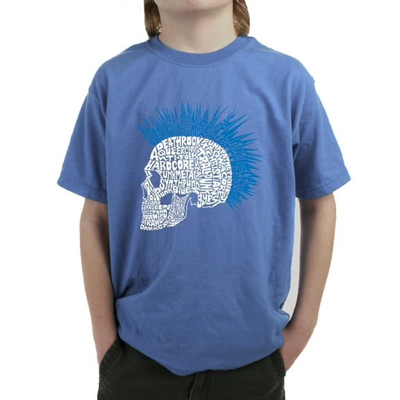 LA Pop Art Boy's Word Art T-shirt - Punk Mohawk