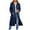 Navy, variant on IROINNID Trench Coat for Women Casual Long Sleeve Loose Hooded Zip Up Solid Coat with Pocket,Black