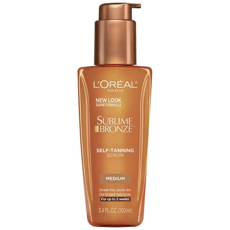 L'Oreal Paris Skincare Sublime Bronze Self-Tanning Serum, Fast-Drying, Streak-Free Self Tanner for Medium Natural Tan, 3.4 fl. oz., L’Oreal.., By LOreal